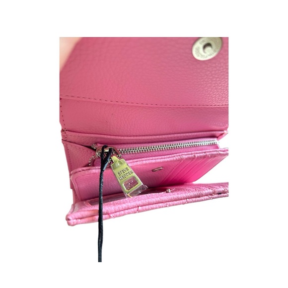 NWT Steve Madden Pink & Silver Quilted Women's Wallet - Picture 9 of 14